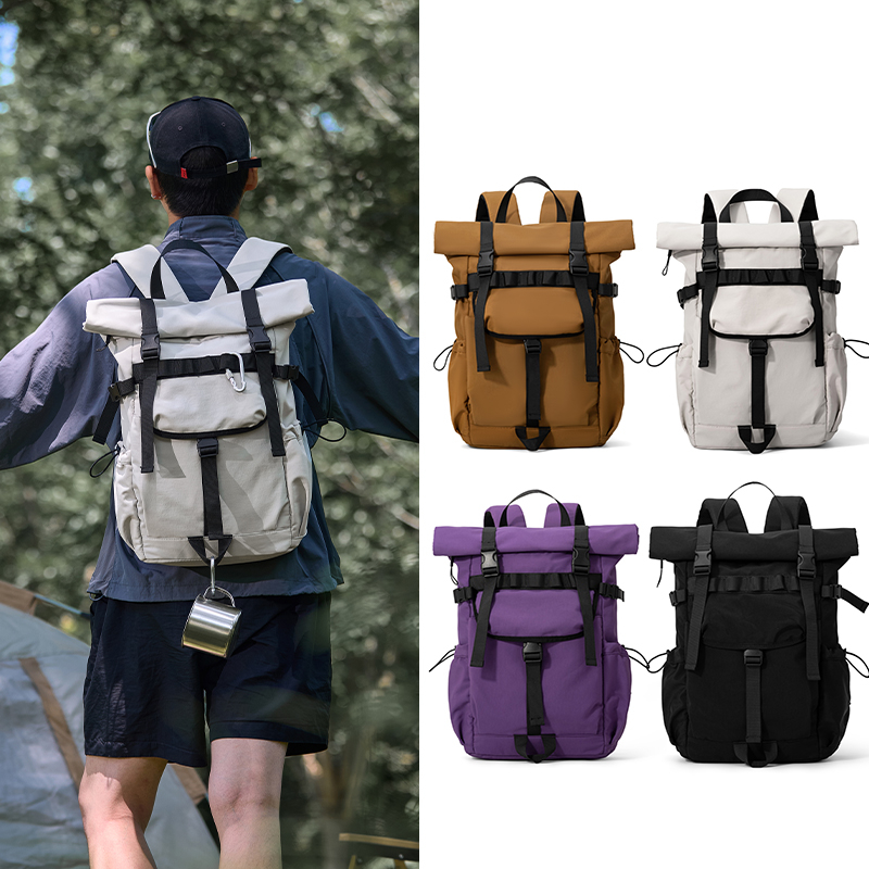 Hiking Backpack Waterproof - Ransel Pria Baru Model Roll Mouth