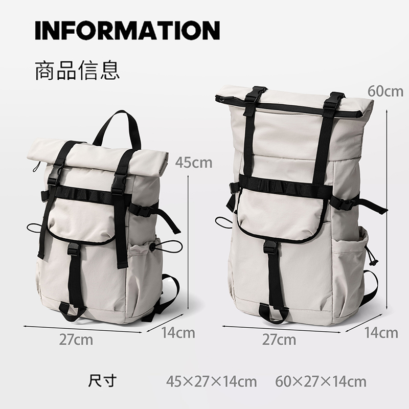 Ransel Pria Baru Model Roll Mo - Hiking Backpack Waterproof ulasan dan harga